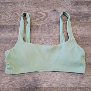 AERIE | Scoop Ribbed Swim Bikini Top | Sz. L
